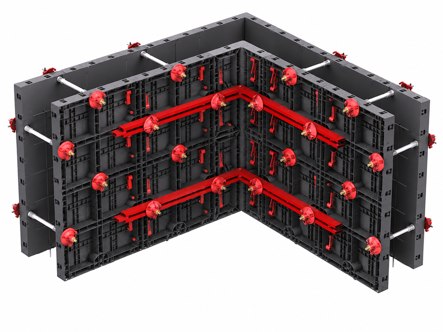 Plastic wall and foundation formwork, H=0.60 m